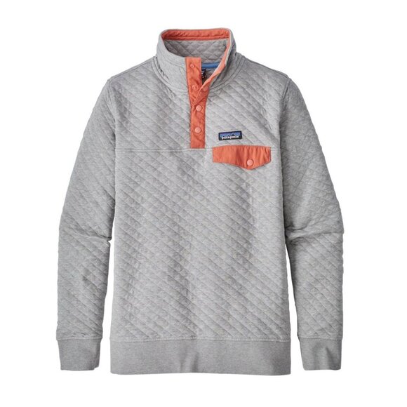 Patagonia Sweaters - Patagonia Organic Cotton Quilt Snap-T Pullover Sweater Drifter Grey w/quartz coa